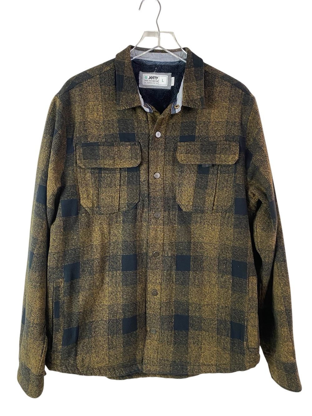 Jetty Arbor Flannel Fleece Lined Snap Up Shirt Size L
